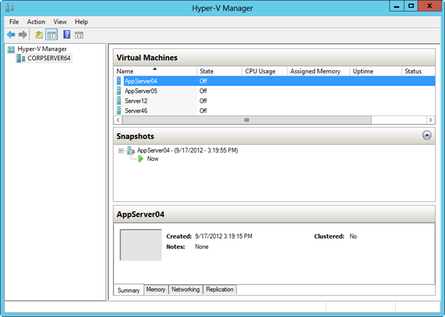 Use Hyper-V Manager to install and manage virtual machines.